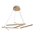 Maytoni MOD016PL-L75MG4K - Candelabro suspenso LED LINE LED/75W/230V dourada