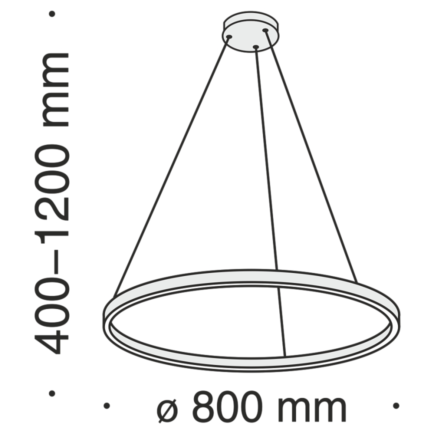 Maytoni MOD058PL-L42BS4K - Candeeiro suspenso LED RIM LED/51W/230V 4000K diâmetro 80 cm dourado