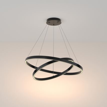 Maytoni MOD058PL-L74B3K - Candeeiro suspenso LED RIM LED/88W/230V 3000K diâmetro 80 cm preto
