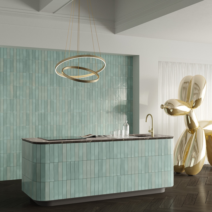 Maytoni MOD058PL-L74BS3K - Candeeiro suspenso LED RIM LED/88W/230V 3000K diâmetro 80 cm dourado