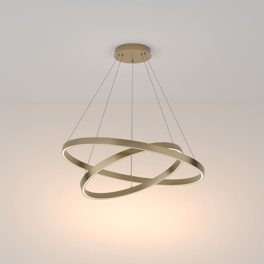 Maytoni MOD058PL-L74BS3K - Candeeiro suspenso LED RIM LED/88W/230V 3000K diâmetro 80 cm dourado