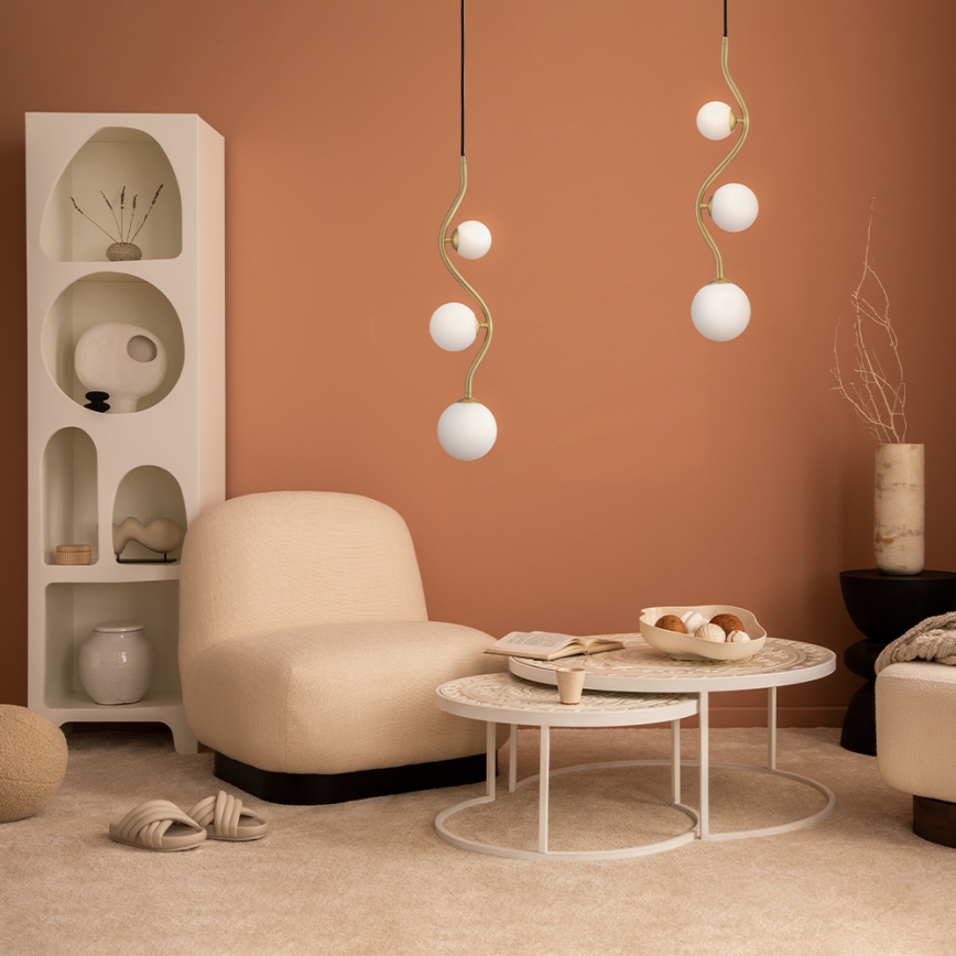 Maytoni MOD059PL-03G - Candelabro suspenso UVA 3xG9/28W/230V