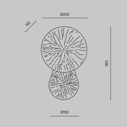 Maytoni MOD082WL-01G - Iluminação de parede LOVETANN 1xE14/40W/230V dourado