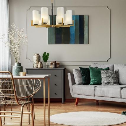 Maytoni MOD089PL-08BS - Candelabro suspenso FORTANO 8xE27/40W/230V