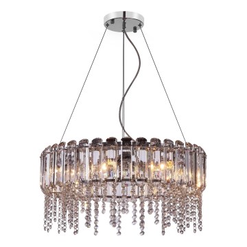 Maytoni MOD097PL-08CH - Candeeiro suspenso HAIL 8xE14/40W/230V diâmetro 60,5 cm cromado brilhante