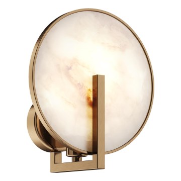 Maytoni MOD099WL-01G2 - Aplique de parede MARMO 1xE14/40W/230V pedra natural/dourado