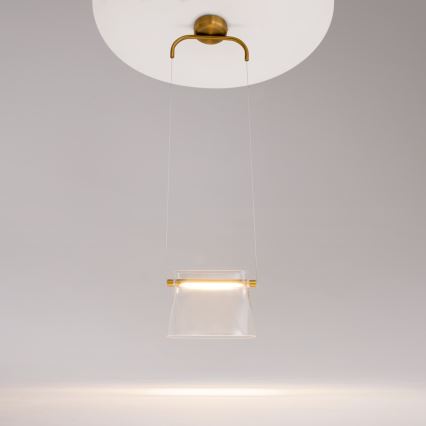 Maytoni MOD170PL-L8BS3K - Candeeiro suspenso LED CABARET LED/8W/230V dourado