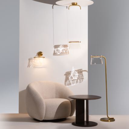 Maytoni MOD170PL-L8BS3K - Candeeiro suspenso LED CABARET LED/8W/230V dourado