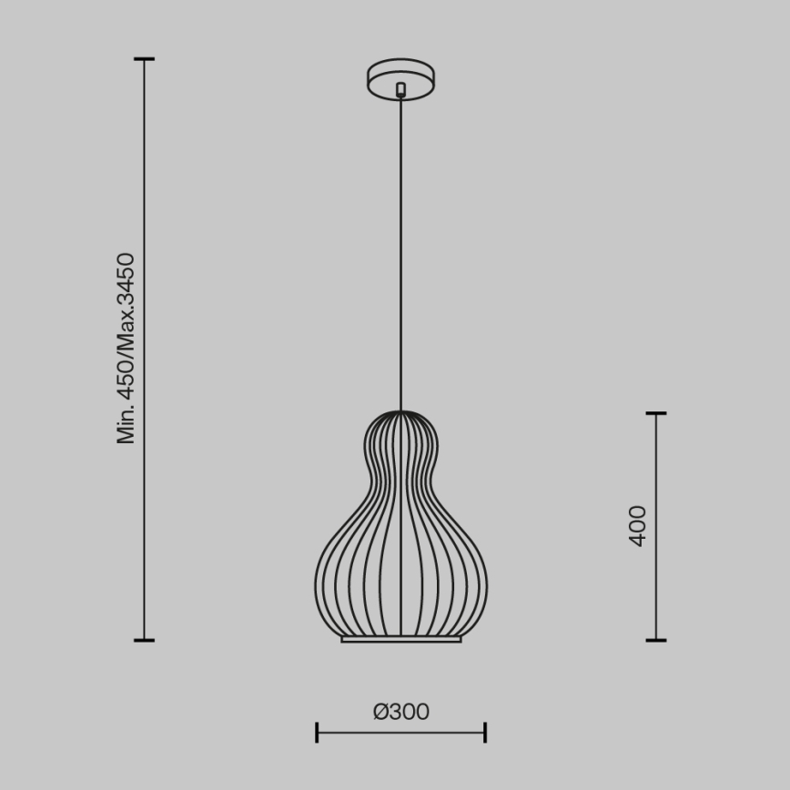 Maytoni MOD192PL-01W1 - Candeeiro suspenso ROOTS 1xE27/40W/230V diâmetro 30 cm bege