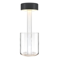 Maytoni MOD229TL-L3B3K1 - Lâmpada de mesa portátil recarregável LED dimmerizável LED/3W/5V 2200-4000K 2000 mAh preta/transparente