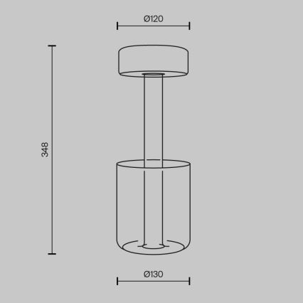 Maytoni MOD229TL-L3B3K3 - Lâmpada de mesa portátil recarregável LED dimmerizável LED/3W/5V 2200-4000K 2000 mAh preta/cinza