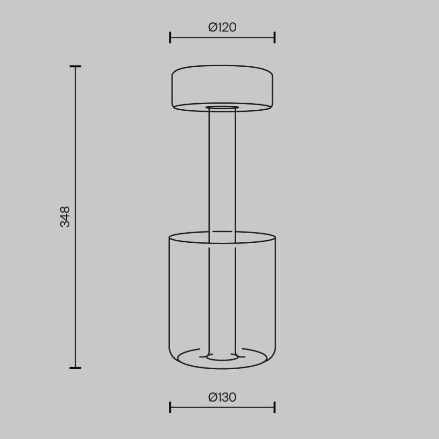 Maytoni MOD229TL-L3W3K1 - Lâmpada de mesa portátil recarregável LED dimmerizável LED/3W/5V 2200-4000K 2000 mAh branco/transparente