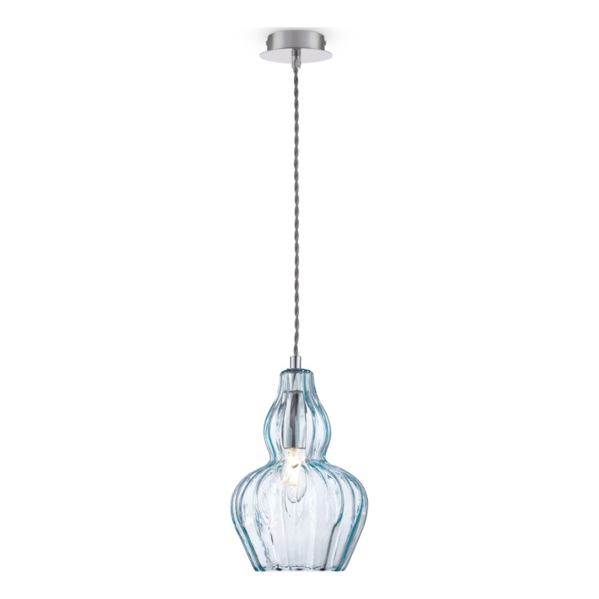 Maytoni MOD238-PL-01-BL - Candeeiro suspenso EUSTOMA 1xE14/40W/230V azul