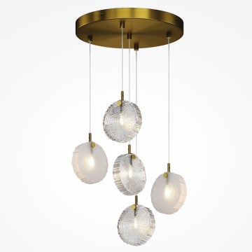 Maytoni MOD254PL-05BS - Candeeiro suspenso FROZEN 5xG4/28W/230V latão