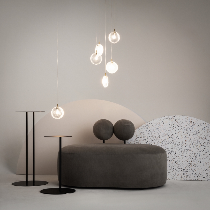 Maytoni MOD254PL-05BS - Candeeiro suspenso FROZEN 5xG4/28W/230V latão