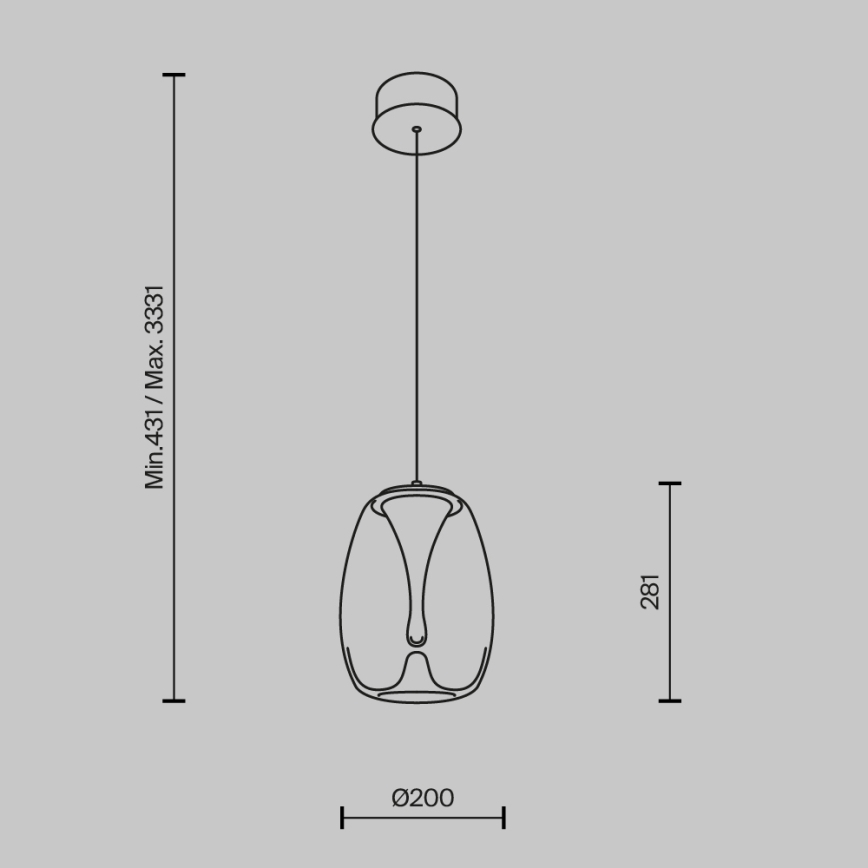 Maytoni MOD282PL-L8G3K - Candeeiro suspenso LED SPLASH LED/7W/230V 3000K dourado