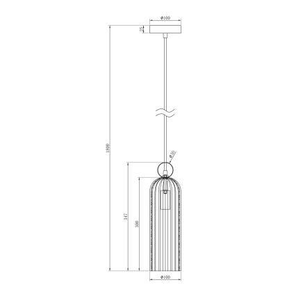 Maytoni MOD302PL-01GR - Candeeiro suspenso ANTIC 1xE14/40W/230V dourado/cinzento