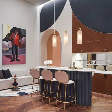 Maytoni MOD302PL-01W - Candeeiro suspenso ANTIC 1xE14/40W/230V dourado/branco