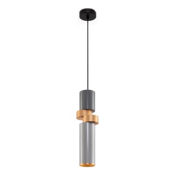 Maytoni MOD303PL-01CFL2 - Candeeiro suspenso PALETTE 1xGU10/40W/230V cinzento/dourado