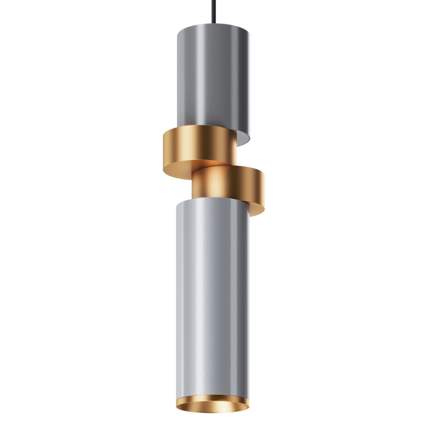 Maytoni MOD303PL-01CFL2 - Candeeiro suspenso PALETTE 1xGU10/40W/230V cinzento/dourado