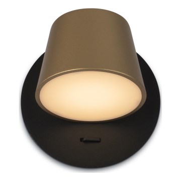 Maytoni MOD421WL-L6BBS3K - Iluminação de parede LED PIXEL 7W/230V 3000K dourado/preto