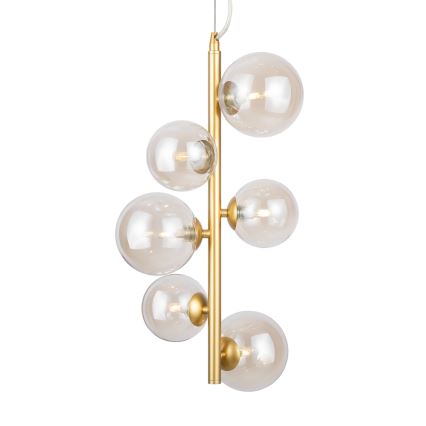 Maytoni MOD545PL-06G - Candelabro suspenso DALLAS 6xG9/28W/230V latão