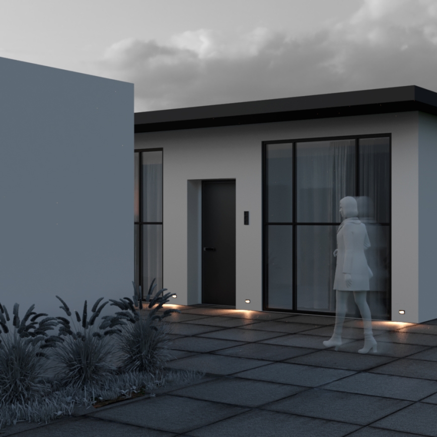 Maytoni O045SL-L3B3K - Iluminação incorporada exterior LED BOSCA LED/3W/230V 3000K IP65 preto