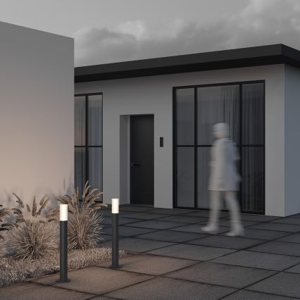 Maytoni O418FL-01GR1 - Candeeiro exterior WILLIS 1xE27/60W/230V 80 cm IP54 antracite