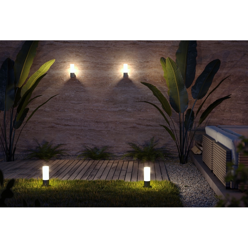 Maytoni O418WL-01GR - Iluminação de parede exterior WILLIS 1xE27/60W/230V IP54 antracite