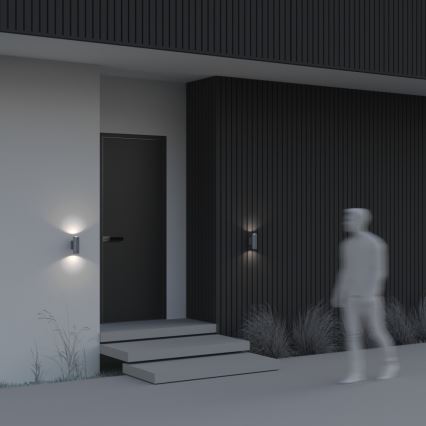 Maytoni O574WL-02GR - Iluminação de parede exterior BOWERY 2xGU10/50W/230V IP54 antracite