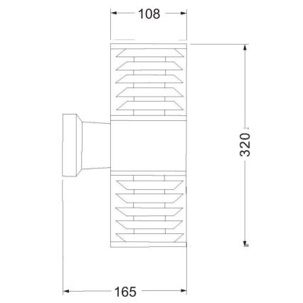Maytoni O576WL-02GR - Iluminação de parede exterior BRONX 2xE27/60W/230V IP54 antracite