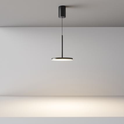 Maytoni P076PL-L12W3K-B - Candeeiro suspenso LED PLATO LED/12W/230V 3000K preto