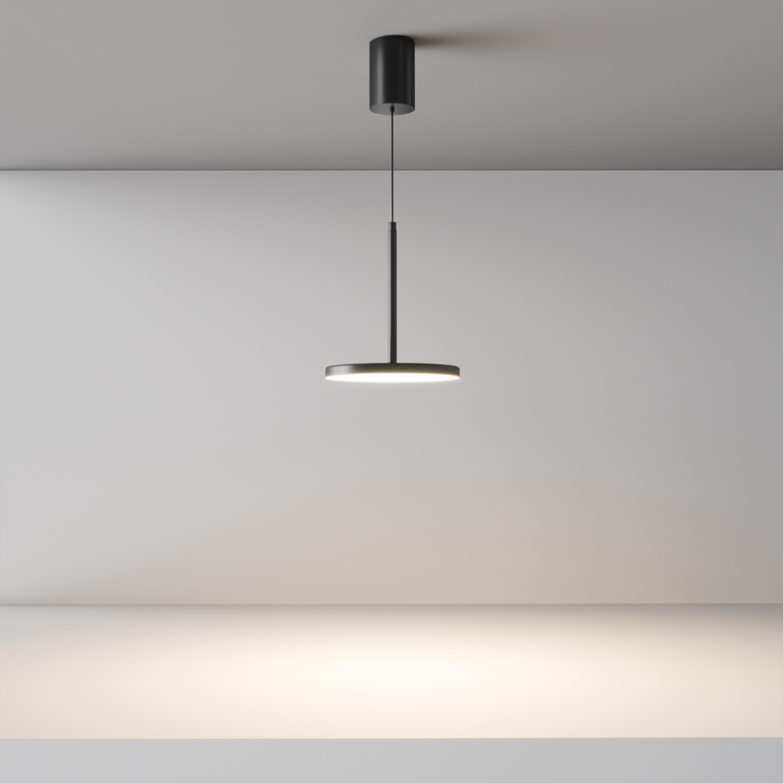 Maytoni P076PL-L12W3K-B - Candeeiro suspenso LED PLATO LED/12W/230V 3000K preto
