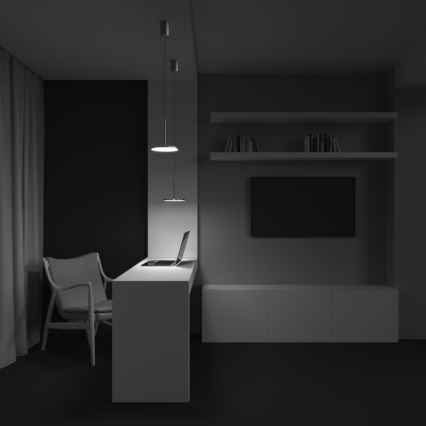 Maytoni P076PL-L12W3K-BS - Candeeiro suspenso LED PLATO LED/12W/230V 3000K dourado