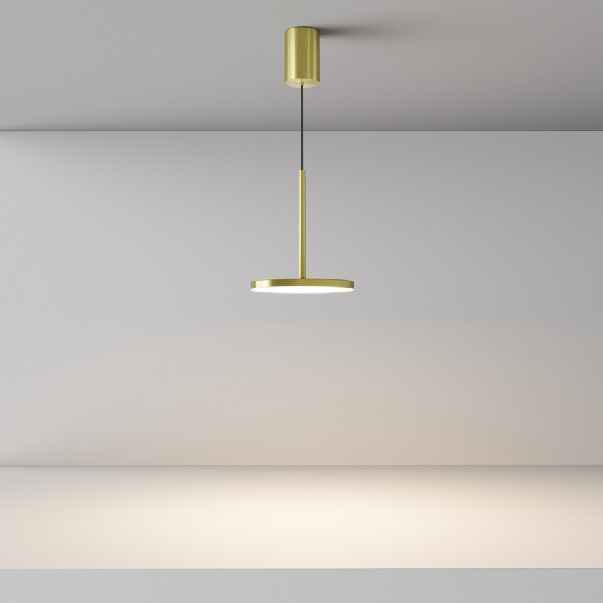 Maytoni P076PL-L12W3K-BS - Candeeiro suspenso LED PLATO LED/12W/230V 3000K dourado