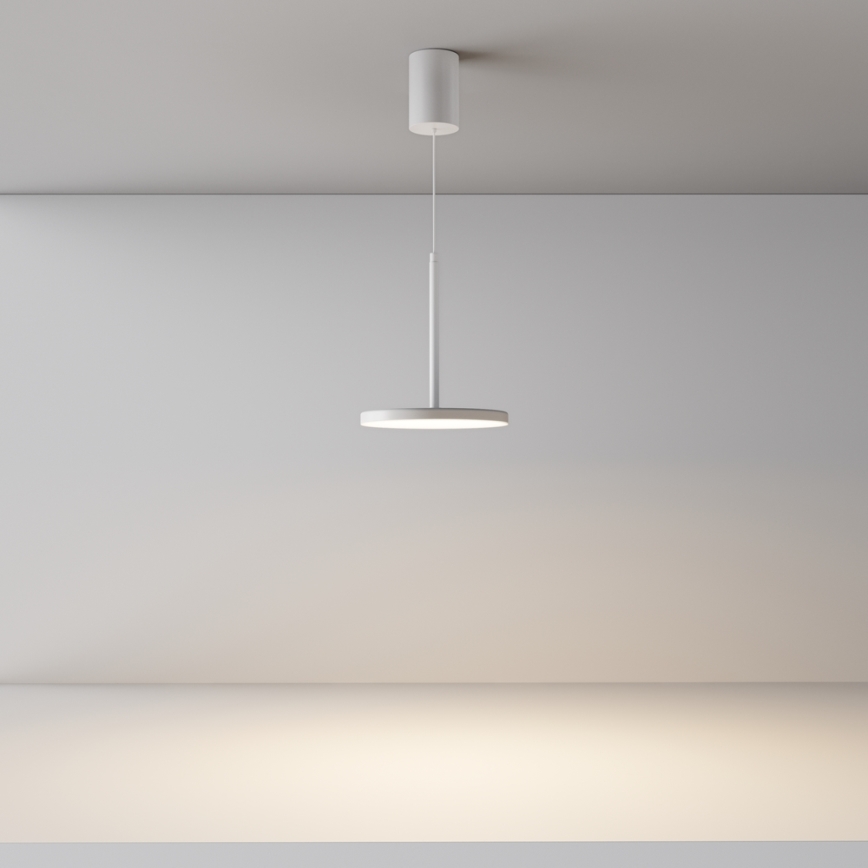 Maytoni P076PL-L12W3K-W - Candeeiro suspenso LED PLATO LED/12W/230V 3000K branco