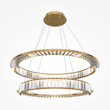 Maytoni P097PL-L90G4K - Lustre LED suspenso por cabo KRONE LED/90 W/230 V IRC 90 Ø 102 cm dourado