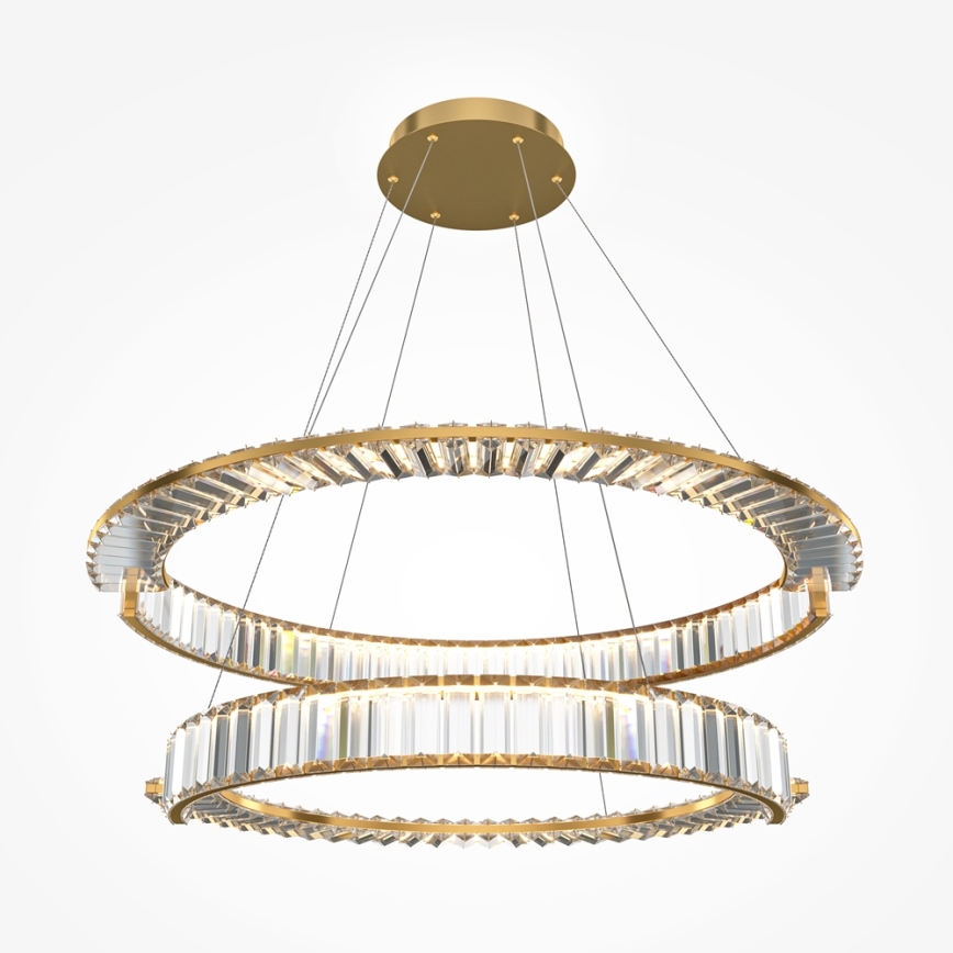 Maytoni P097PL-L90G4K - Lustre LED suspenso por cabo KRONE LED/90 W/230 V IRC 90 Ø 102 cm dourado