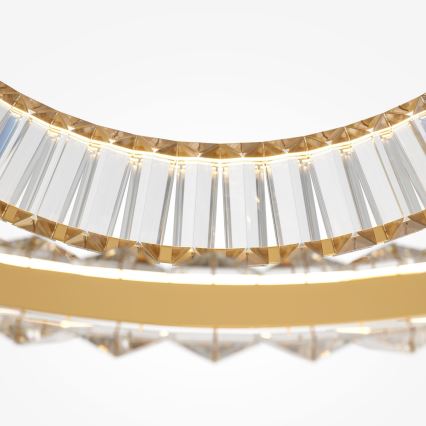 Maytoni P097PL-L90G4K - Lustre LED suspenso por cabo KRONE LED/90 W/230 V IRC 90 Ø 102 cm dourado