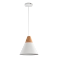Maytoni P359-PL-01-W - Candeeiro suspenso BICONES 1xE27/60W/230V diâmetro 22 cm branco/bege