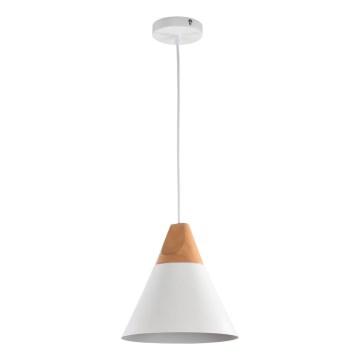 Maytoni P359-PL-01-W - Candeeiro suspenso BICONES 1xE27/60W/230V diâmetro 22 cm branco/bege