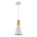 Maytoni P359-PL-140-W - Candeeiro suspenso BICONES 1xE27/60W/230V diâmetro 14 cm branco/bege