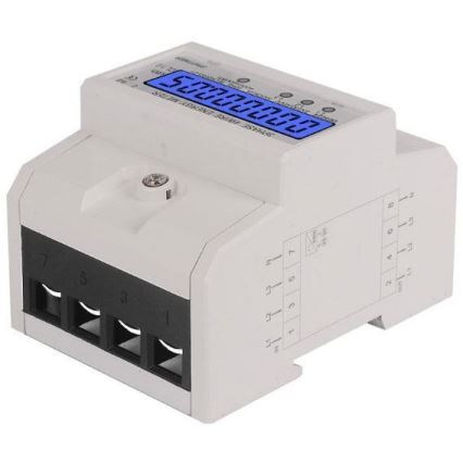 Medidor de corrente trifásico digital para calha DIN DDS024