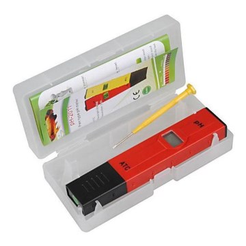 Medidor de pH com solução de calibração PH-2011 4xLR44