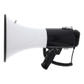 Megafone com microfone externo USB 25W/8xC branco/preto
