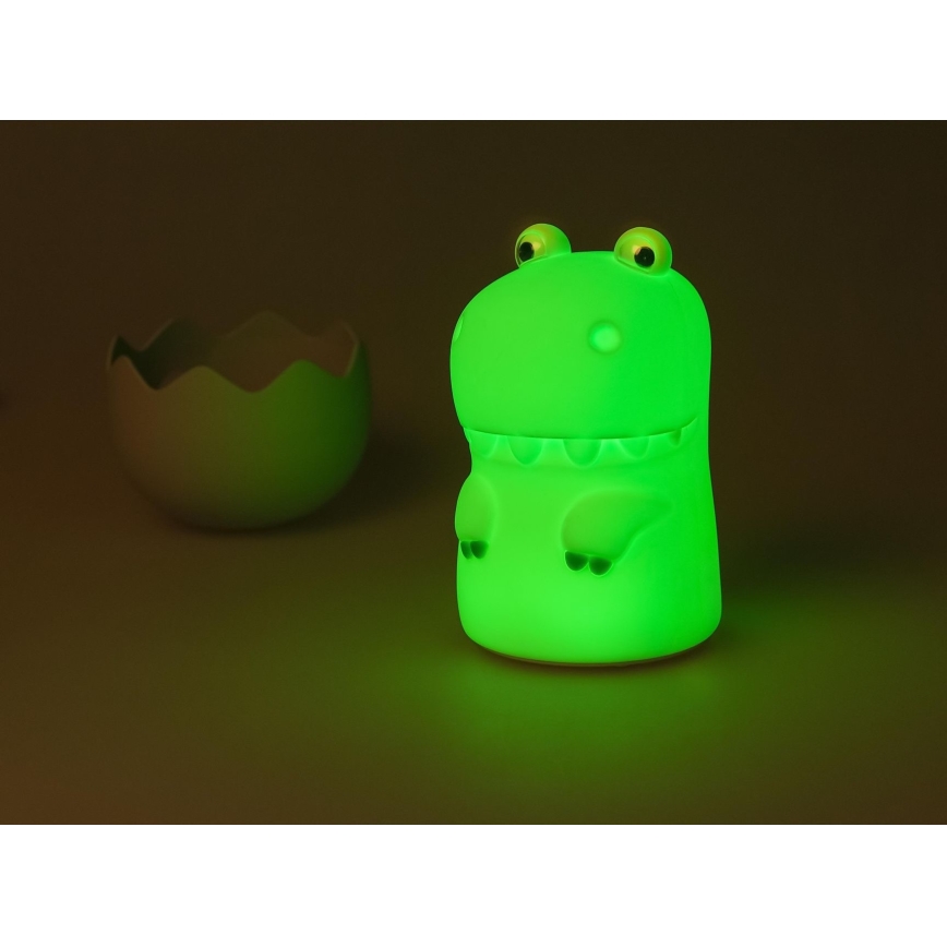 MegaLight - Candeeiro tátil para crianças LED RGB regulável DIGGY DINO LED/5V