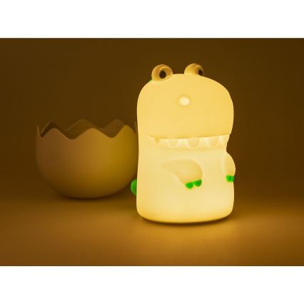 MegaLight - Candeeiro tátil para crianças LED RGB regulável DIGGY DINO LED/5V