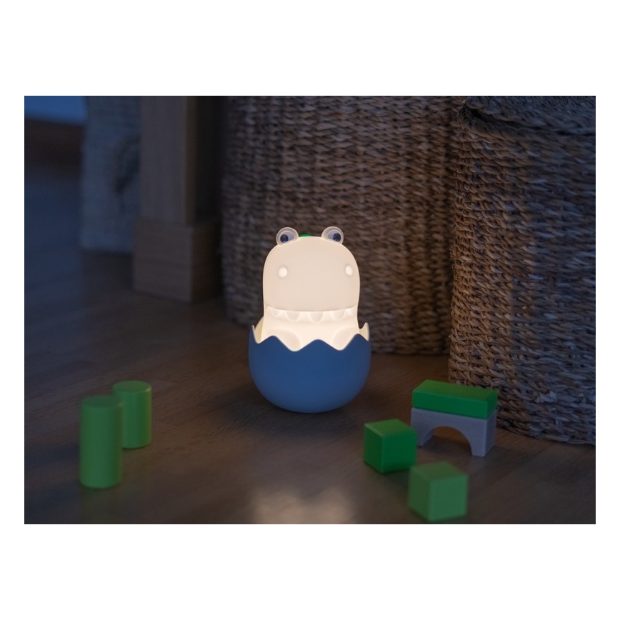 MegaLight - Candeeiro tátil para crianças LED RGB regulável DIGGY DINO LED/5V