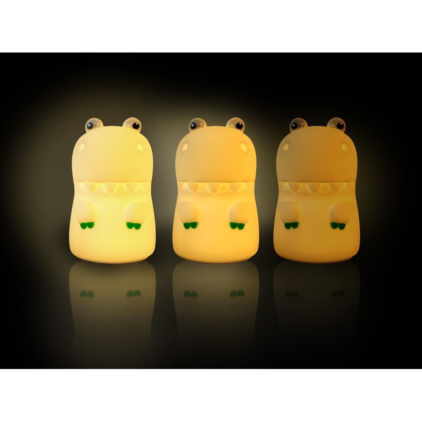 MegaLight - Candeeiro tátil para crianças LED RGB regulável DIGGY DINO LED/5V