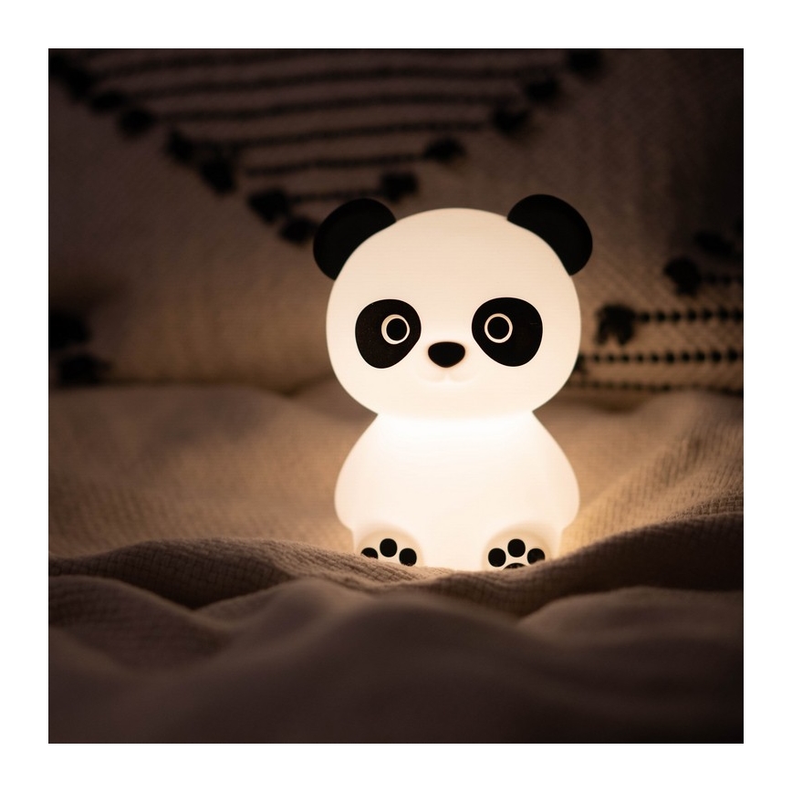 MegaLight - Candeeiro tátil para crianças LED RGB regulável PADDY PANDA LED/5V